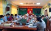  Đồng chí Hồ Quốc Dũng - Ủy viên Ban Chấp hành Trung ương Đảng, Bí thư Tỉnh ủy, Chủ tịch Hội đồng nhân dân tỉnh phát biểu kết luận tại buổi làm việc.